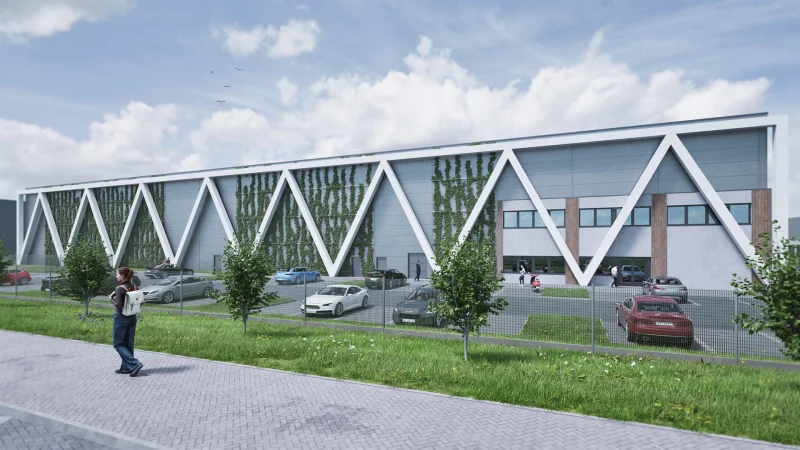 3D vizualizace haly B v areálu SEGRO Plzeň